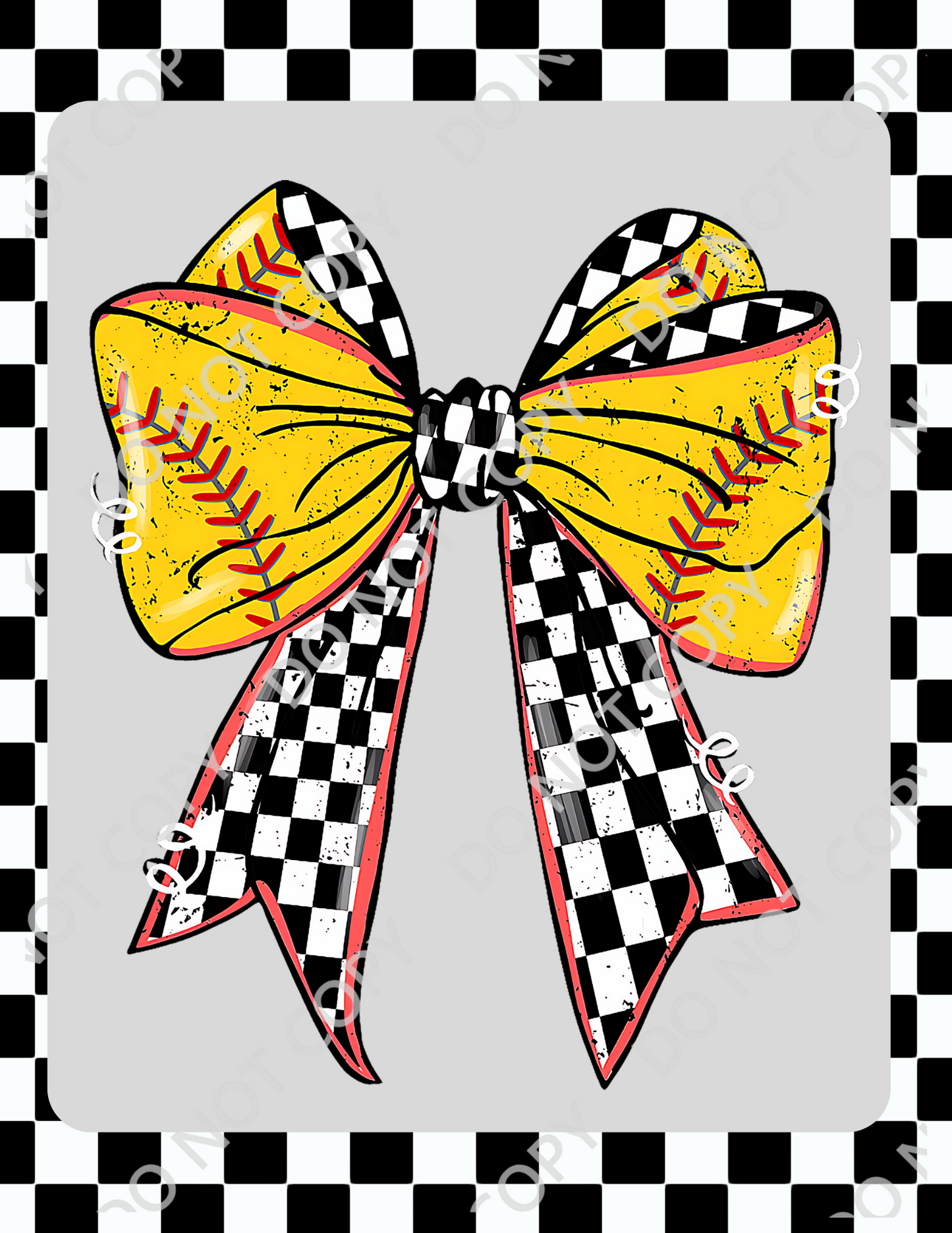 Softball Bow 🥎