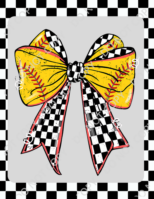 Softball Bow 🥎