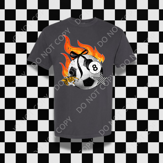 Soccer ball Flames 8ball