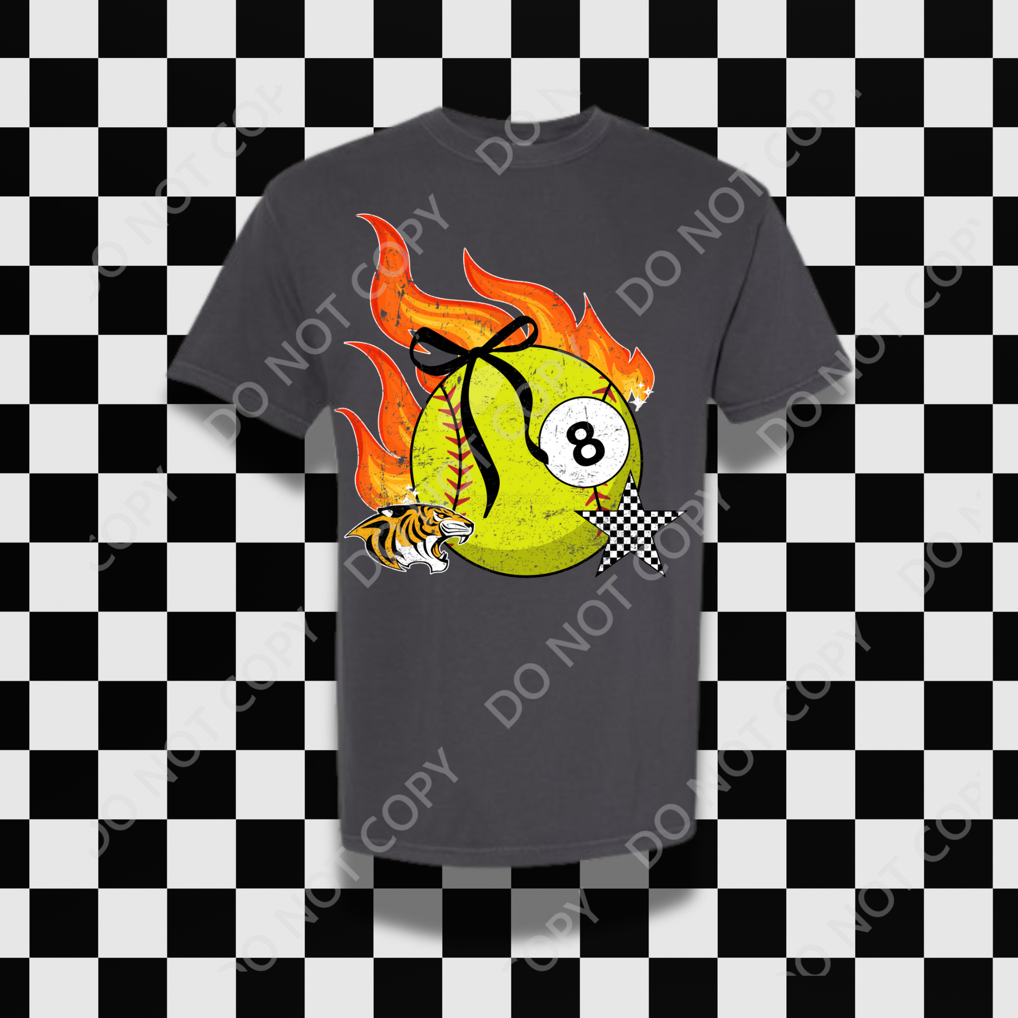 Softball Flames 8ball
