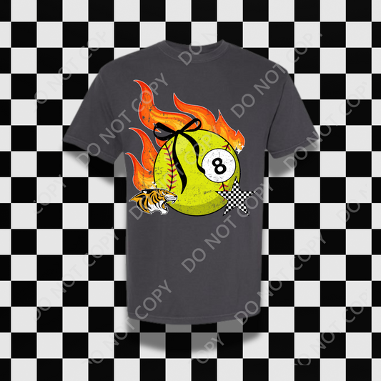 Softball Flames 8ball